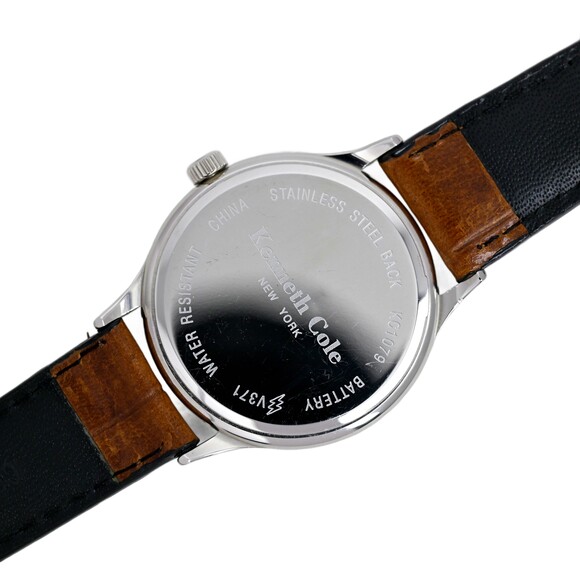 Vintage Kenneth Cole All Stainless Steel Blue Sunburst Dial Silver Accents Kenneth Cole Bracelet Watch for Sale up to 90% Off: Poshmark main image 4